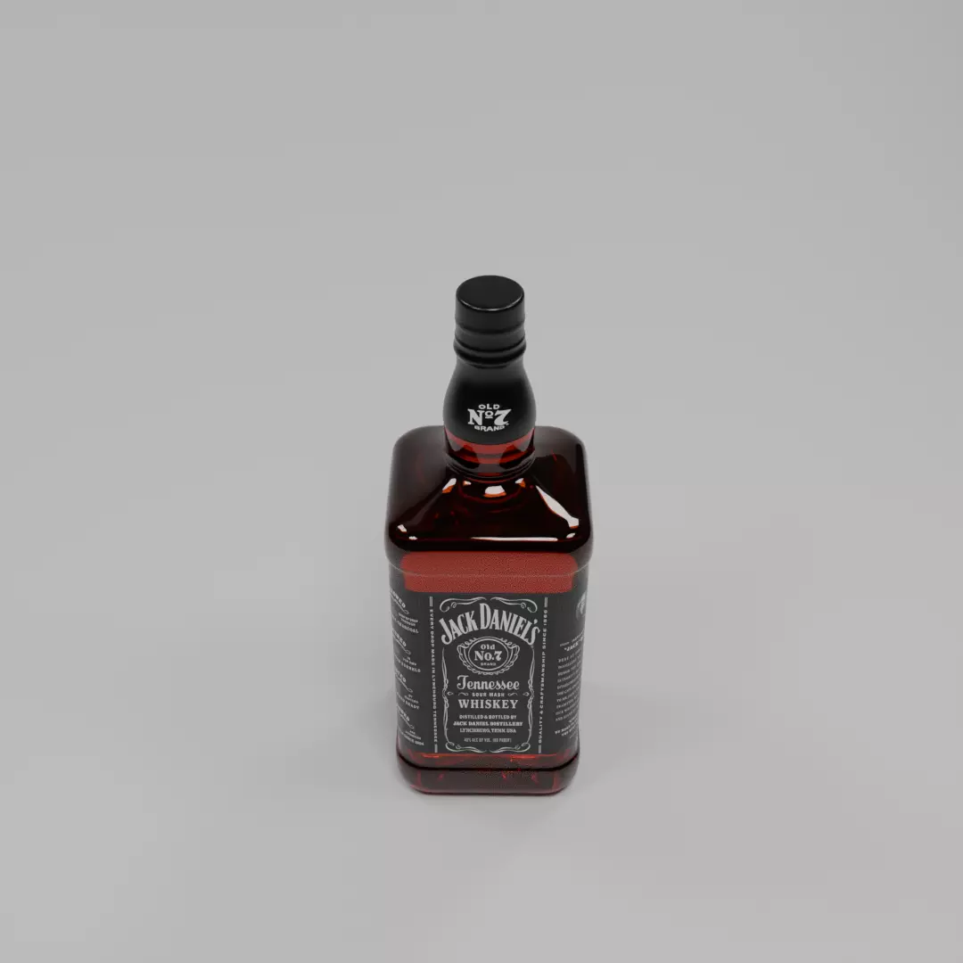 Jack Daniels Low-poly 3D model_2