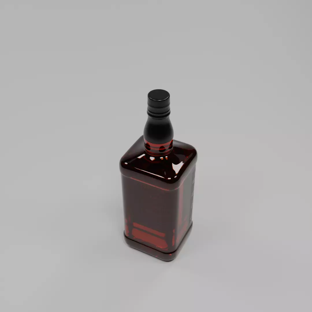 Jack Daniels Low-poly 3D model_9