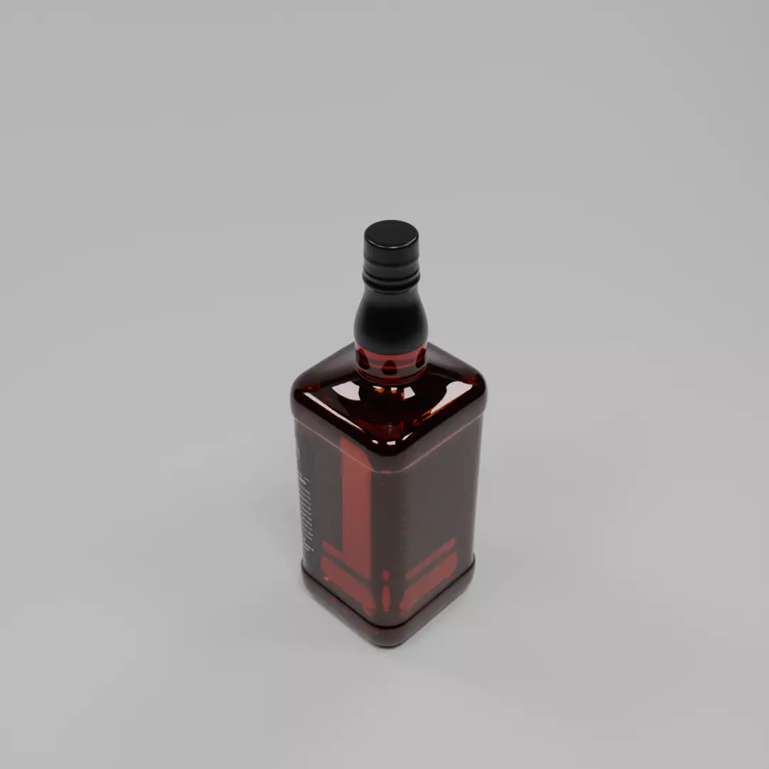 Jack Daniels Low-poly 3D model_7