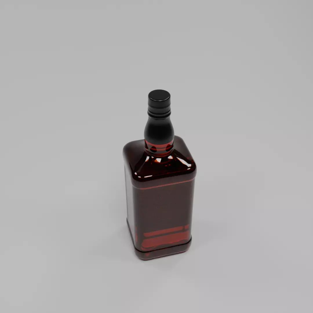 Jack Daniels Low-poly 3D model_8