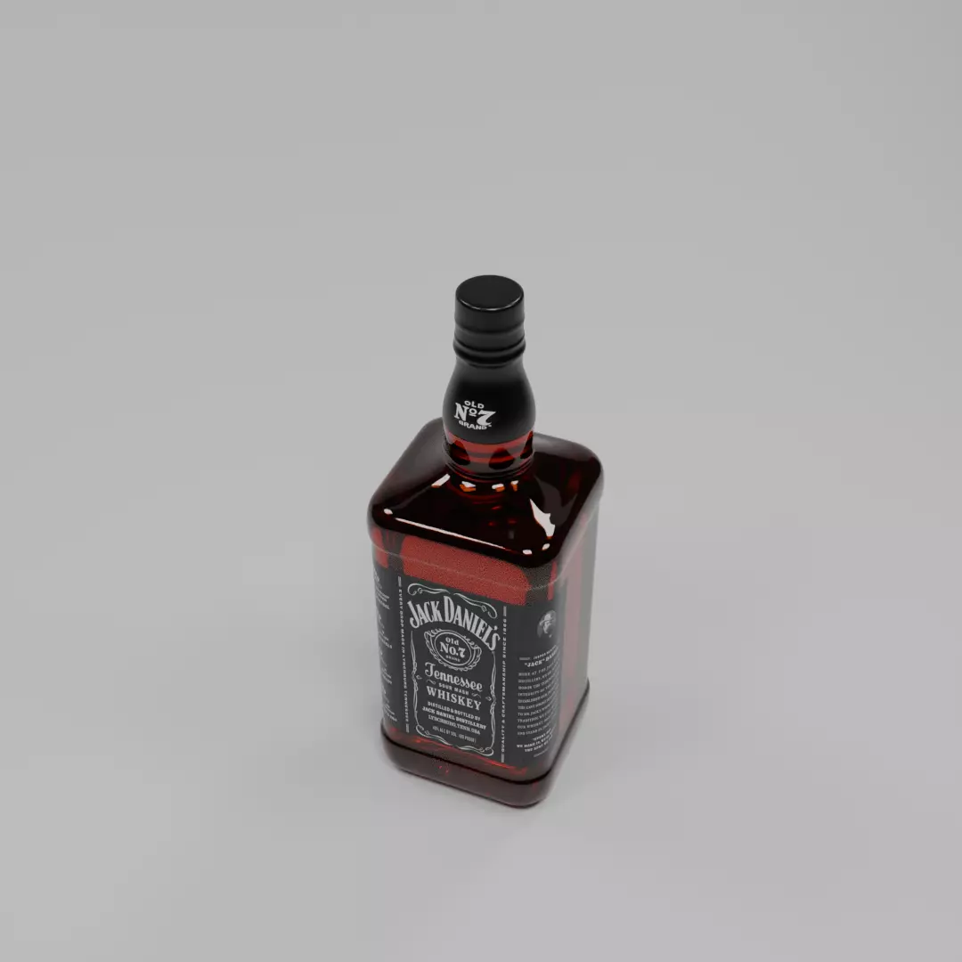 Jack Daniels Low-poly 3D model_3