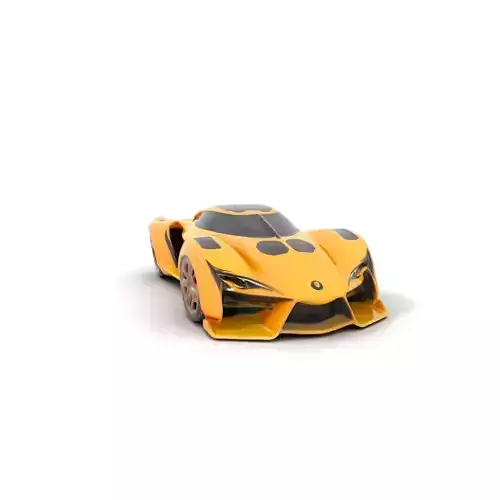 Luminous Gold Hypercar model pack Low-poly 3D model