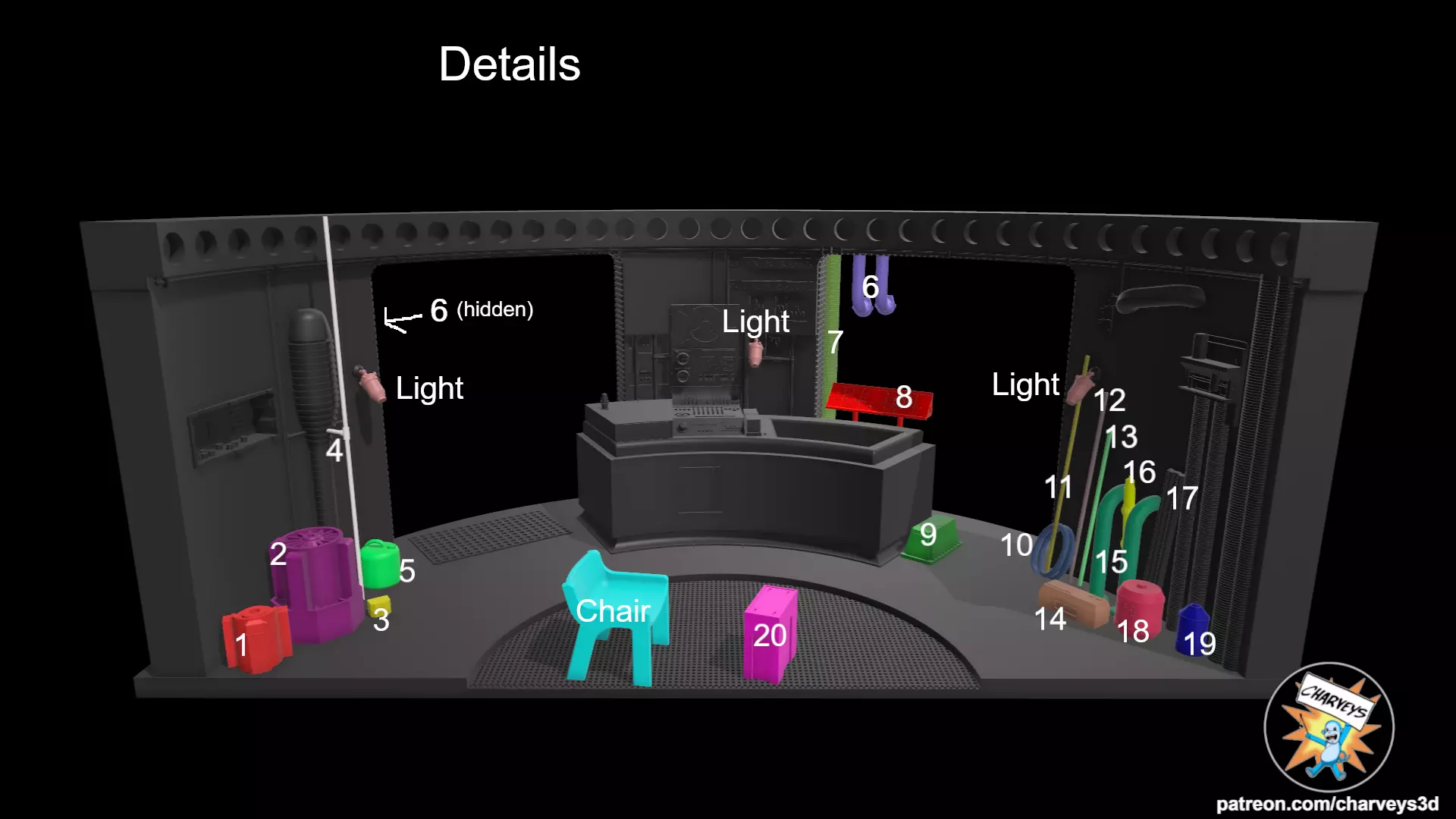 Star Wars Lars Garage Diorama for 4 and 6 inch figures 3D print model_8