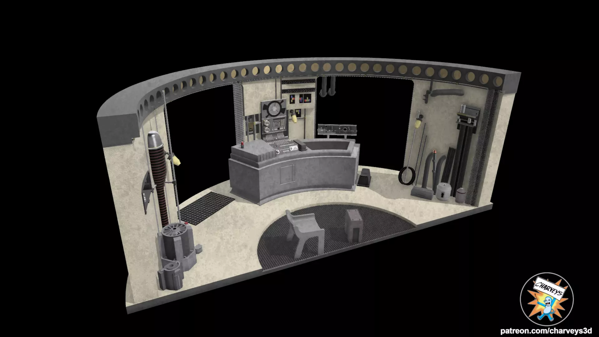 Star Wars Lars Garage Diorama for 4 and 6 inch figures 3D print model_3