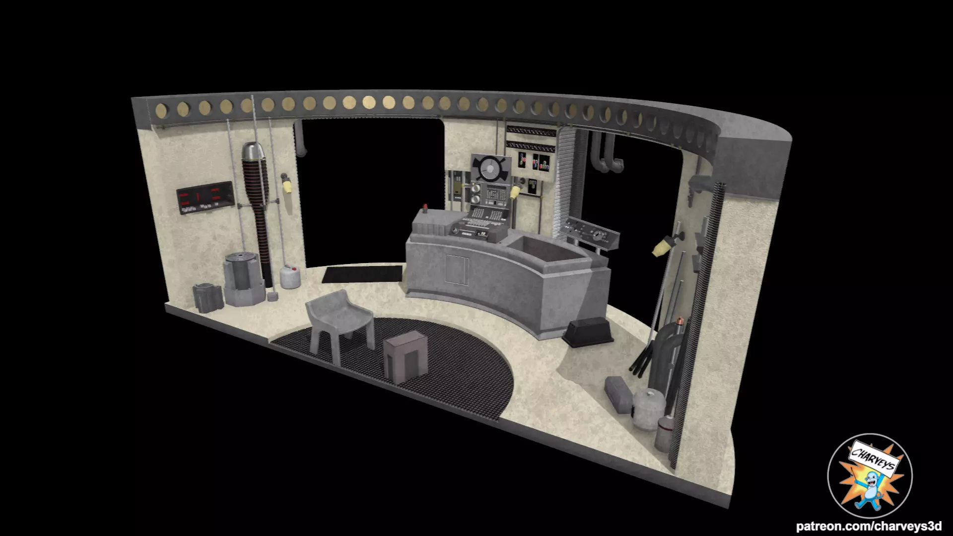 Star Wars Lars Garage Diorama for 4 and 6 inch figures 3D print model_4