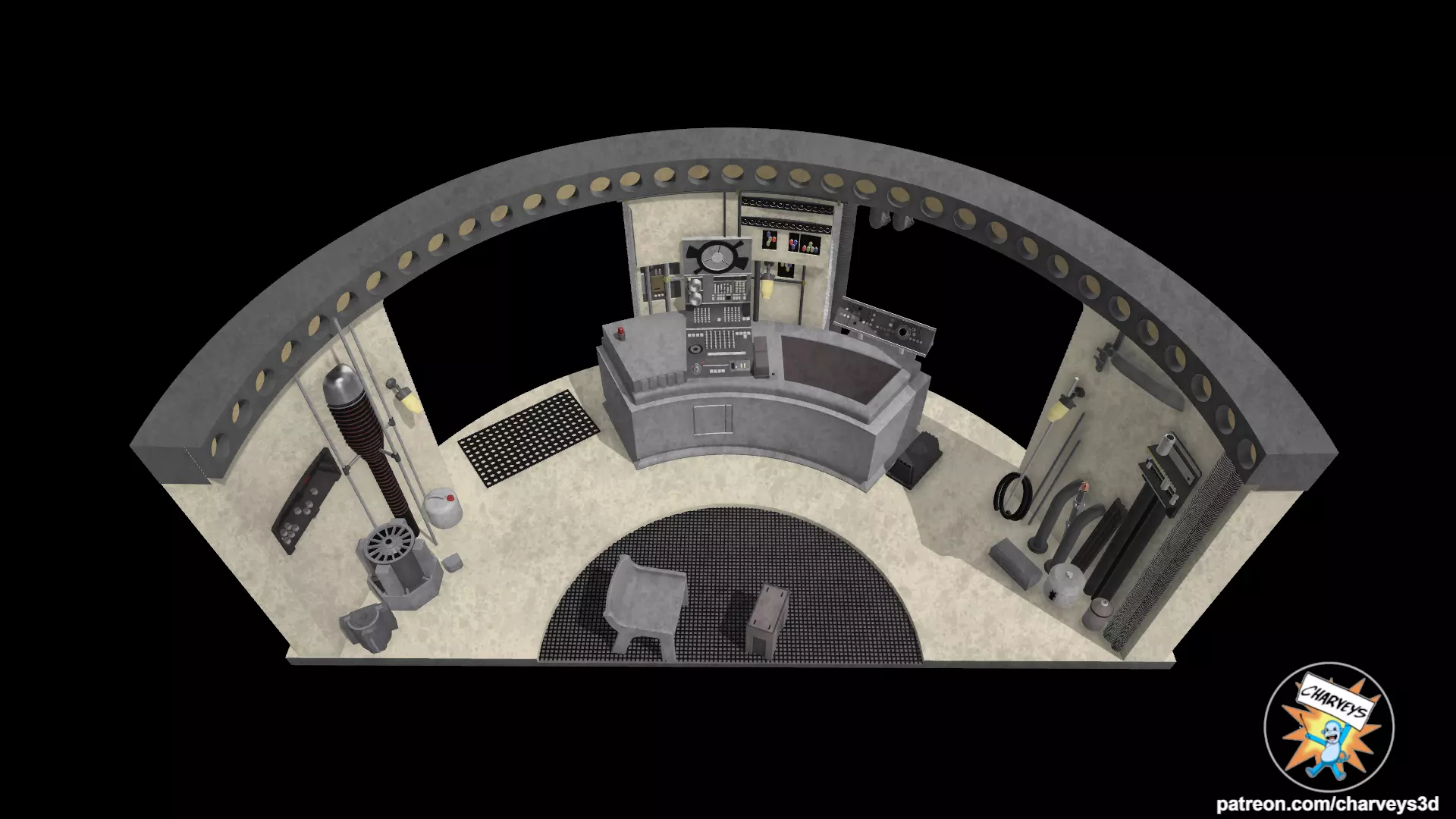 Star Wars Lars Garage Diorama for 4 and 6 inch figures 3D print model_5