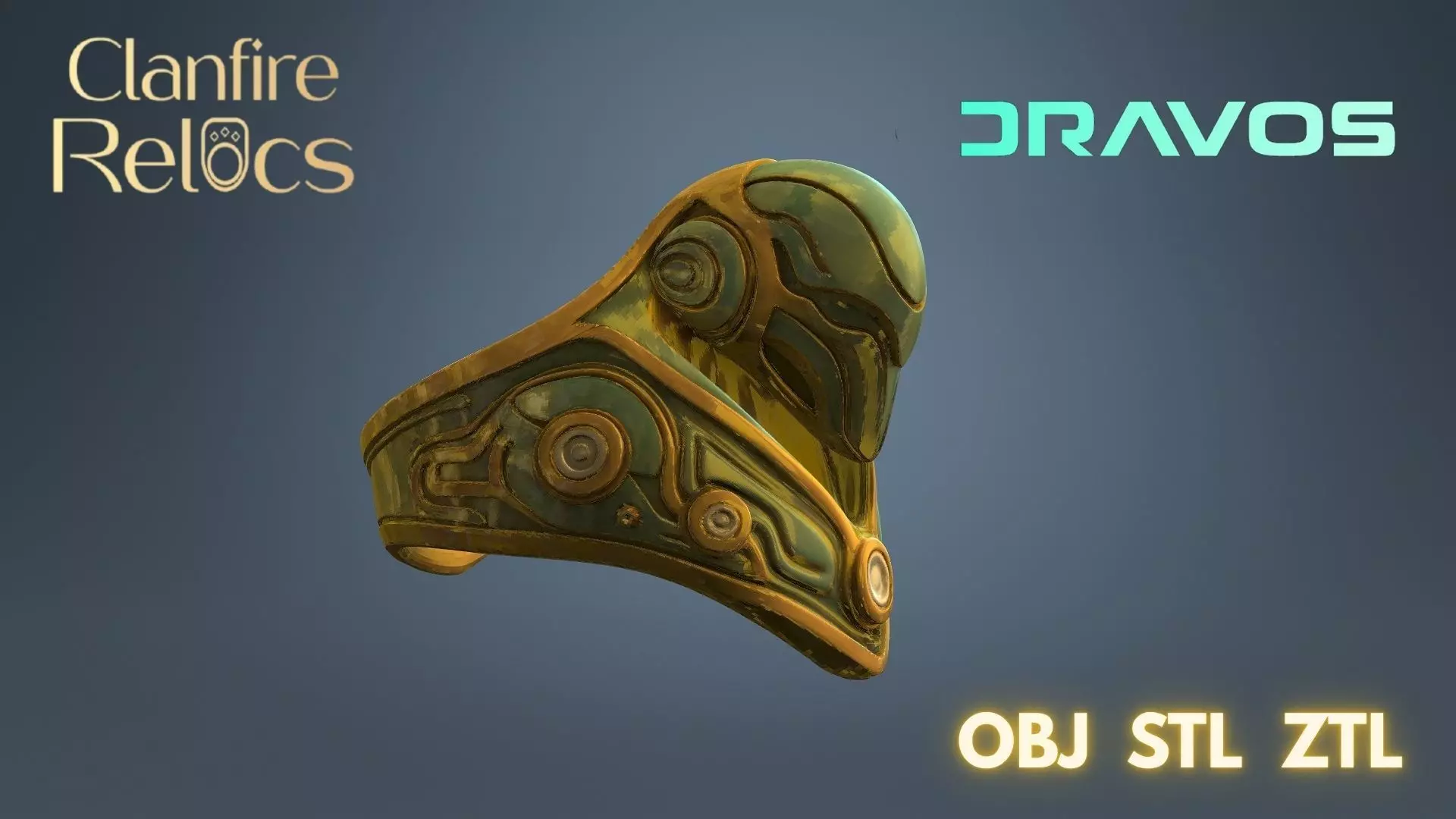 Dravos Ring 3D print model_3