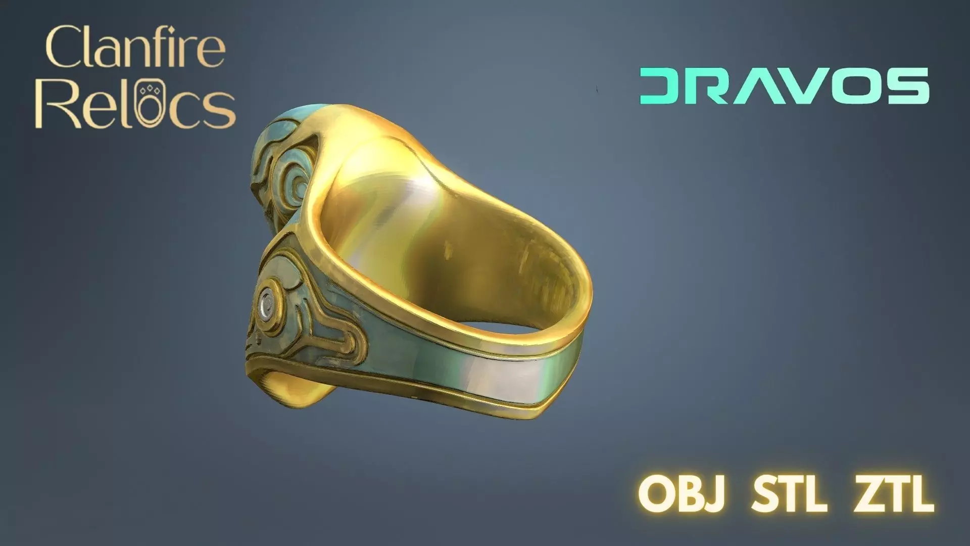 Dravos Ring 3D print model_2