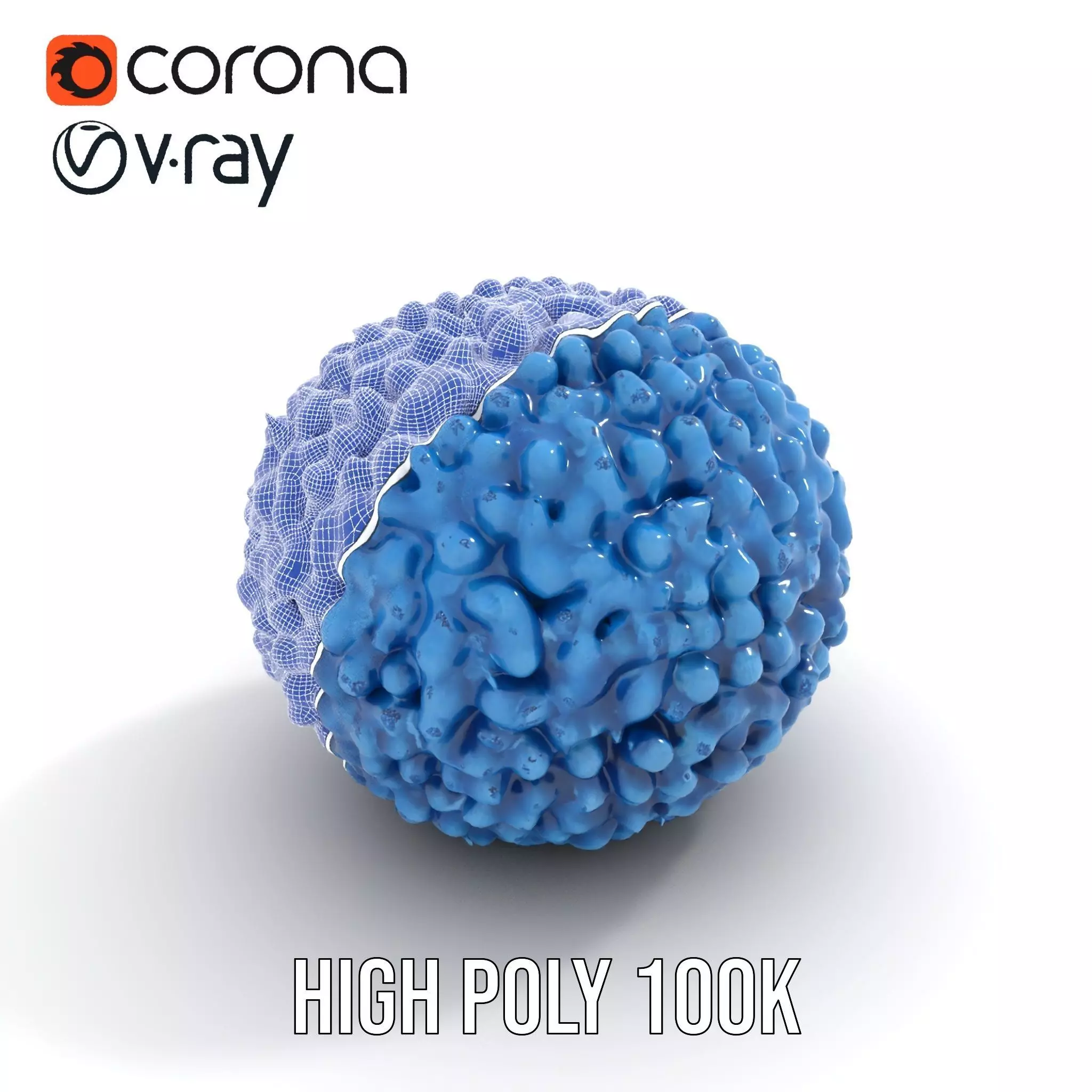 Azure Coral Sphere model pack Low-poly 3D model_32