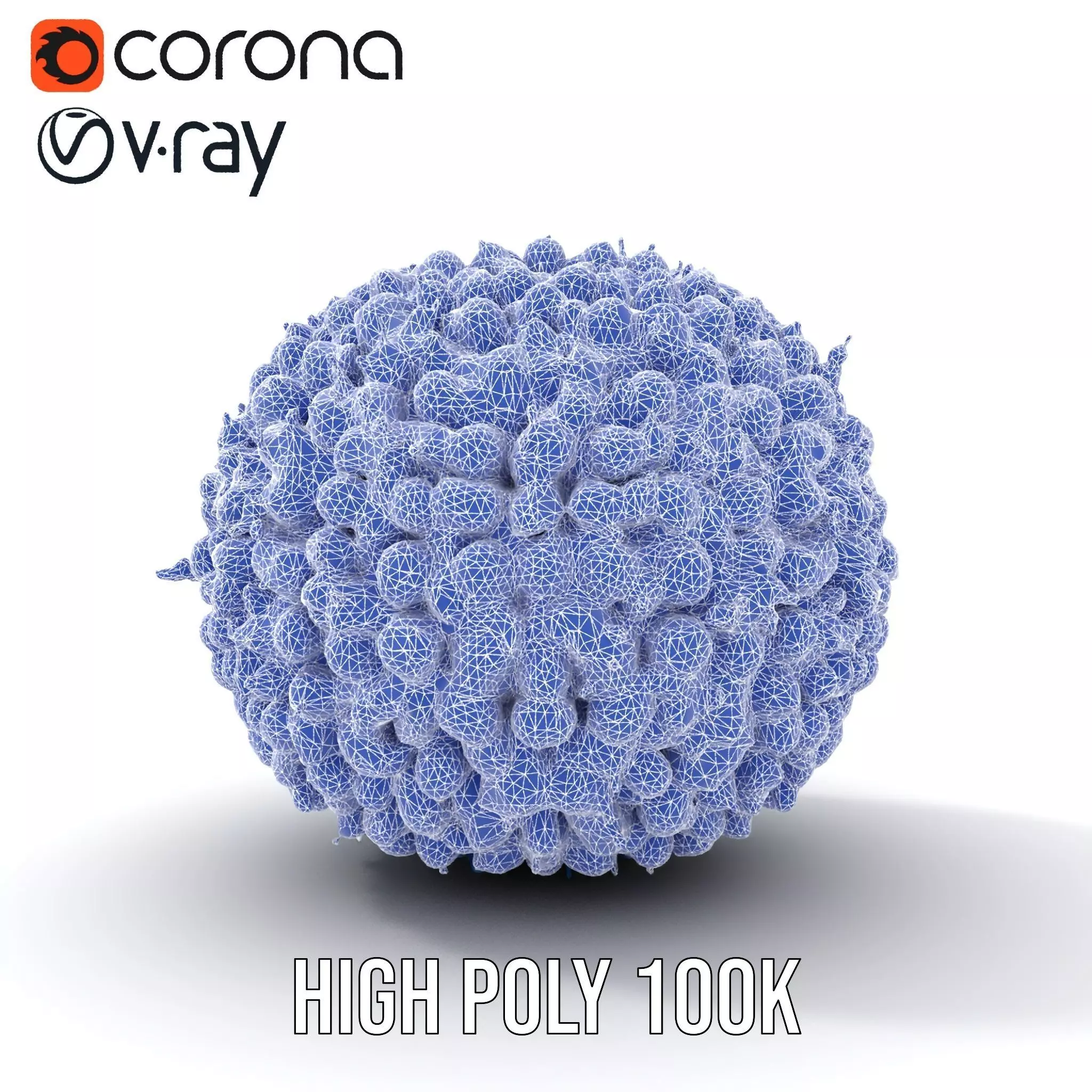 Azure Coral Sphere model pack Low-poly 3D model_29
