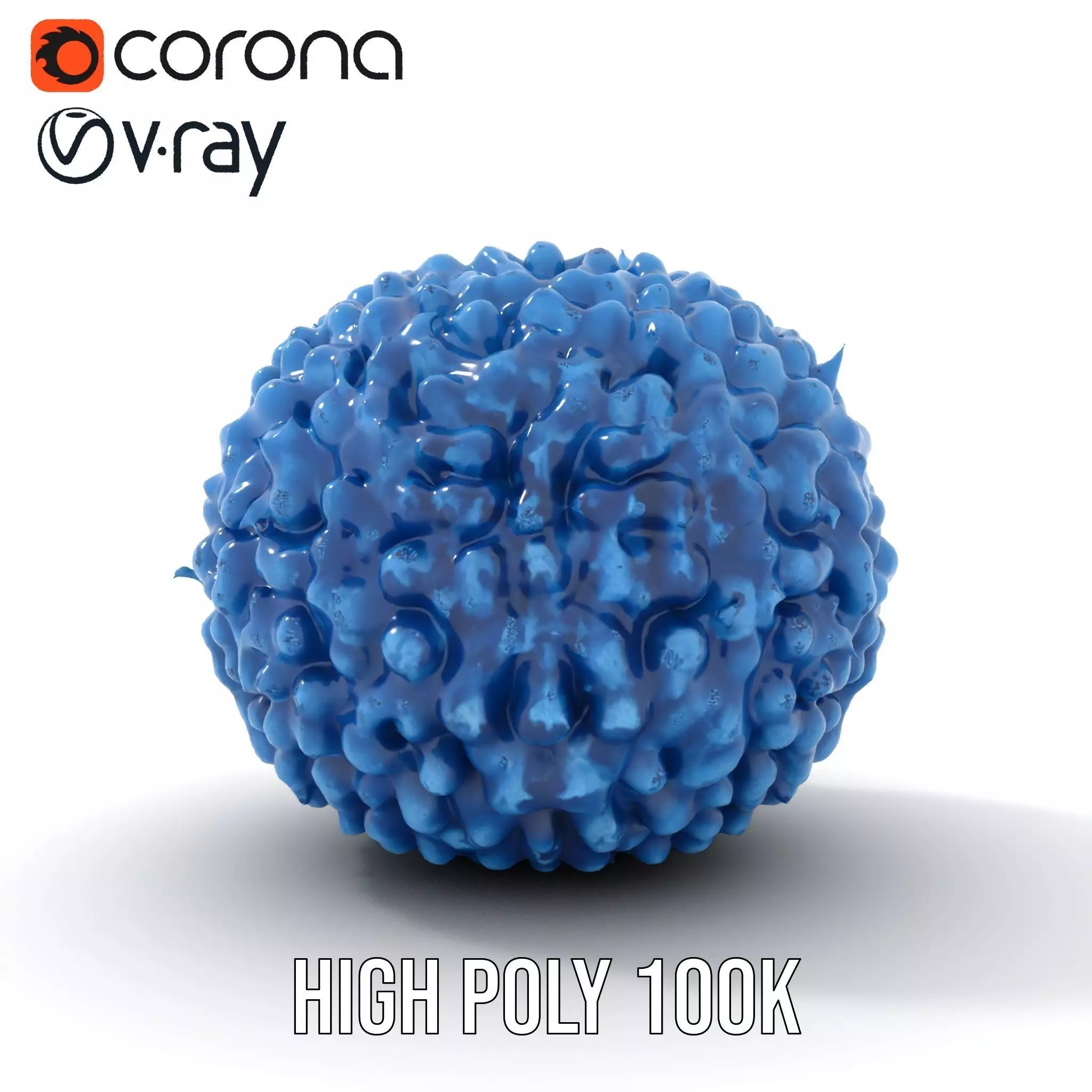 Azure Coral Sphere model pack Low-poly 3D model_17