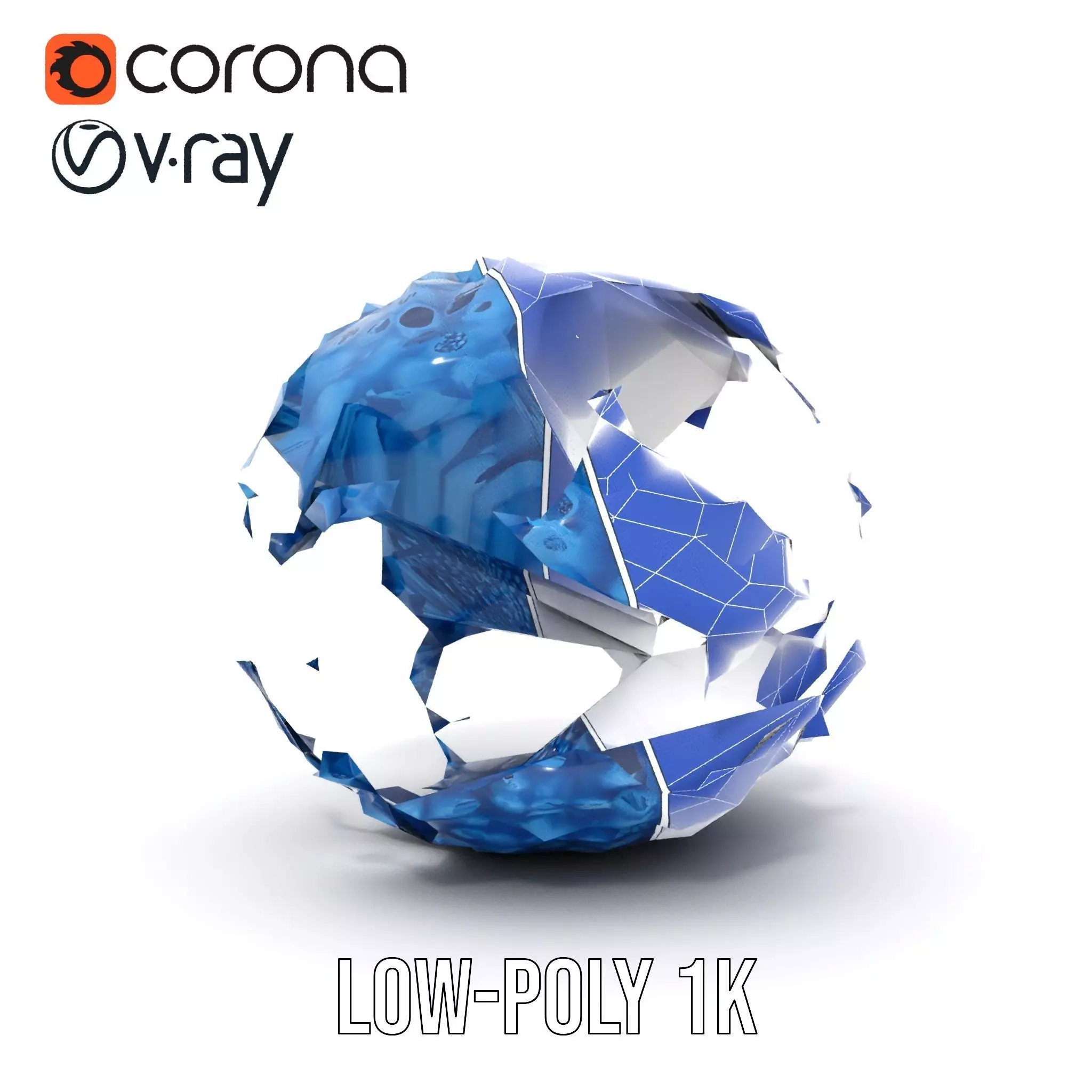 Azure Coral Sphere model pack Low-poly 3D model_30