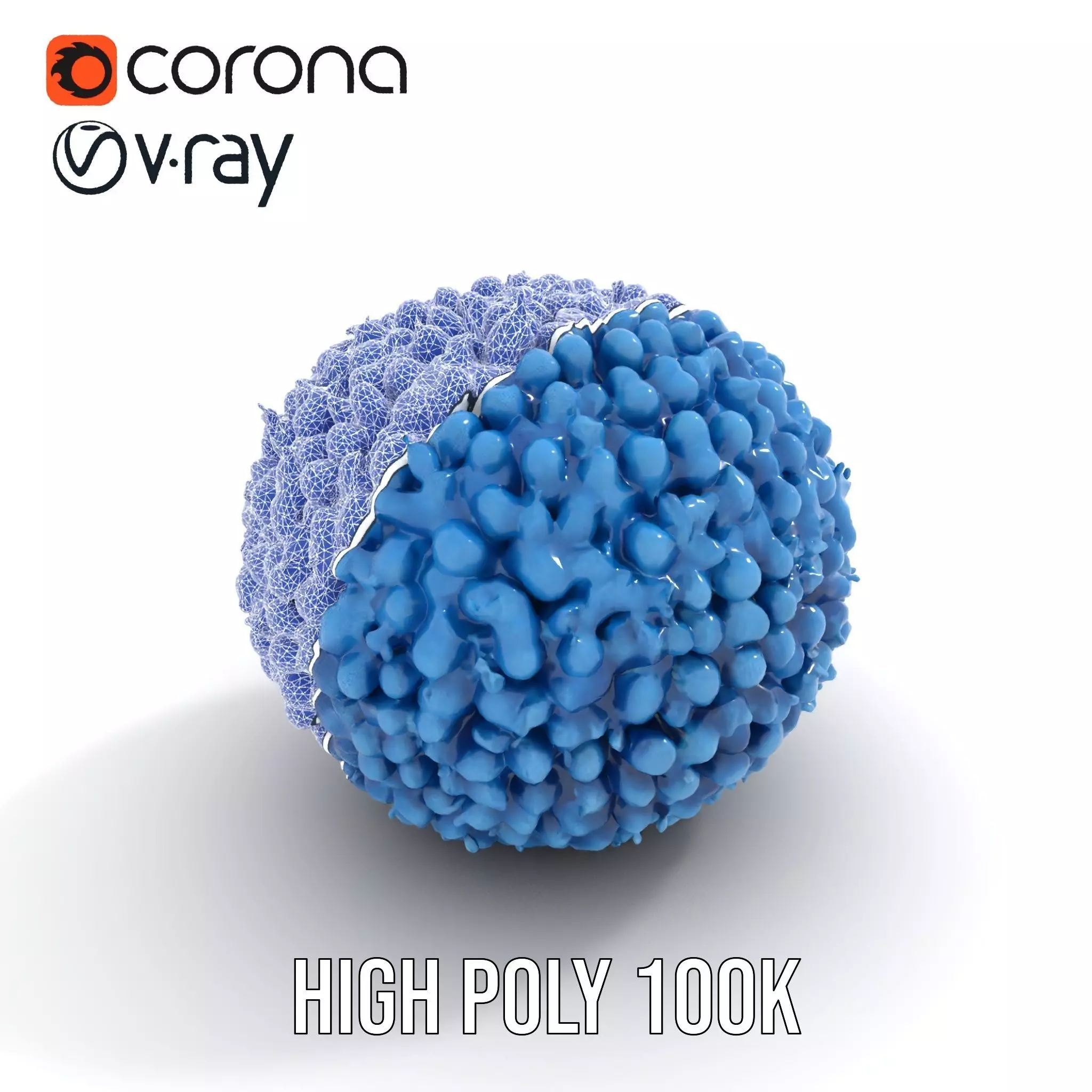 Azure Coral Sphere model pack Low-poly 3D model_11