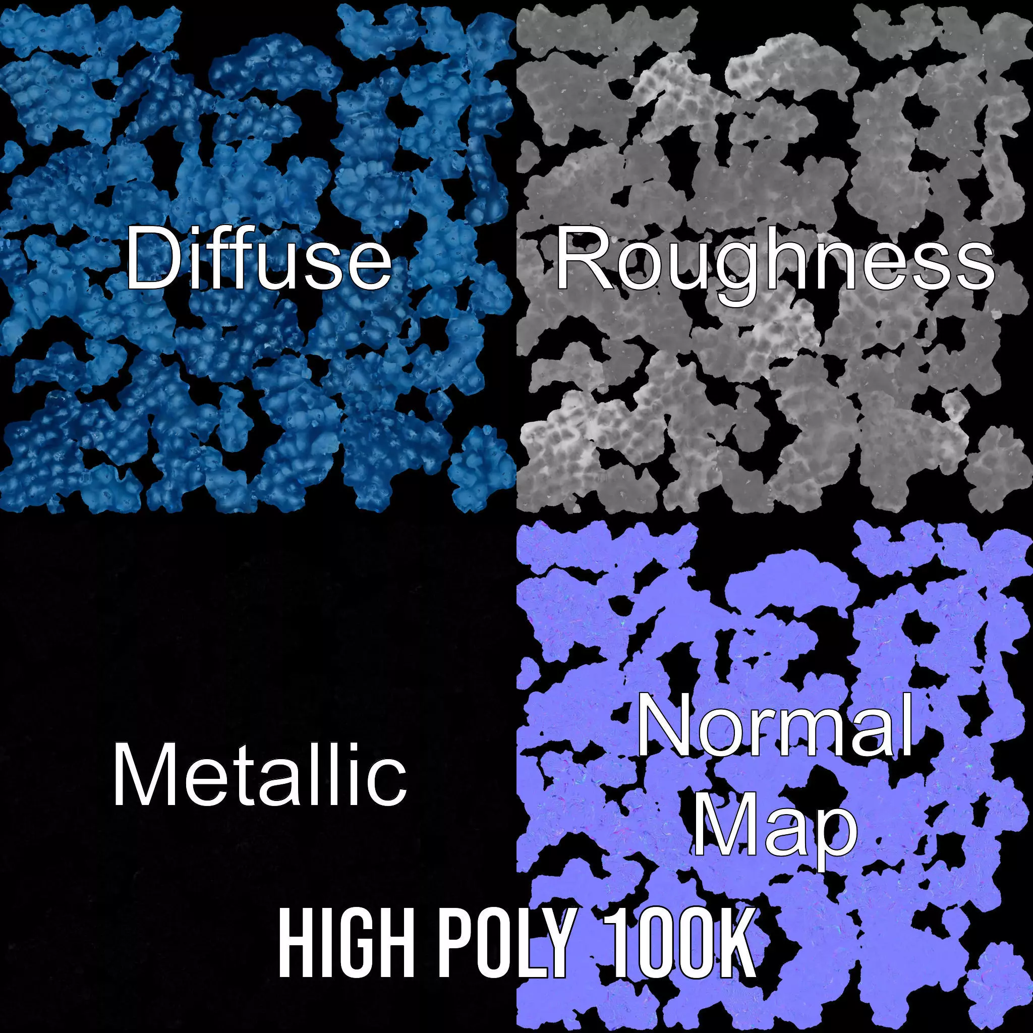 Azure Coral Sphere model pack Low-poly 3D model_3