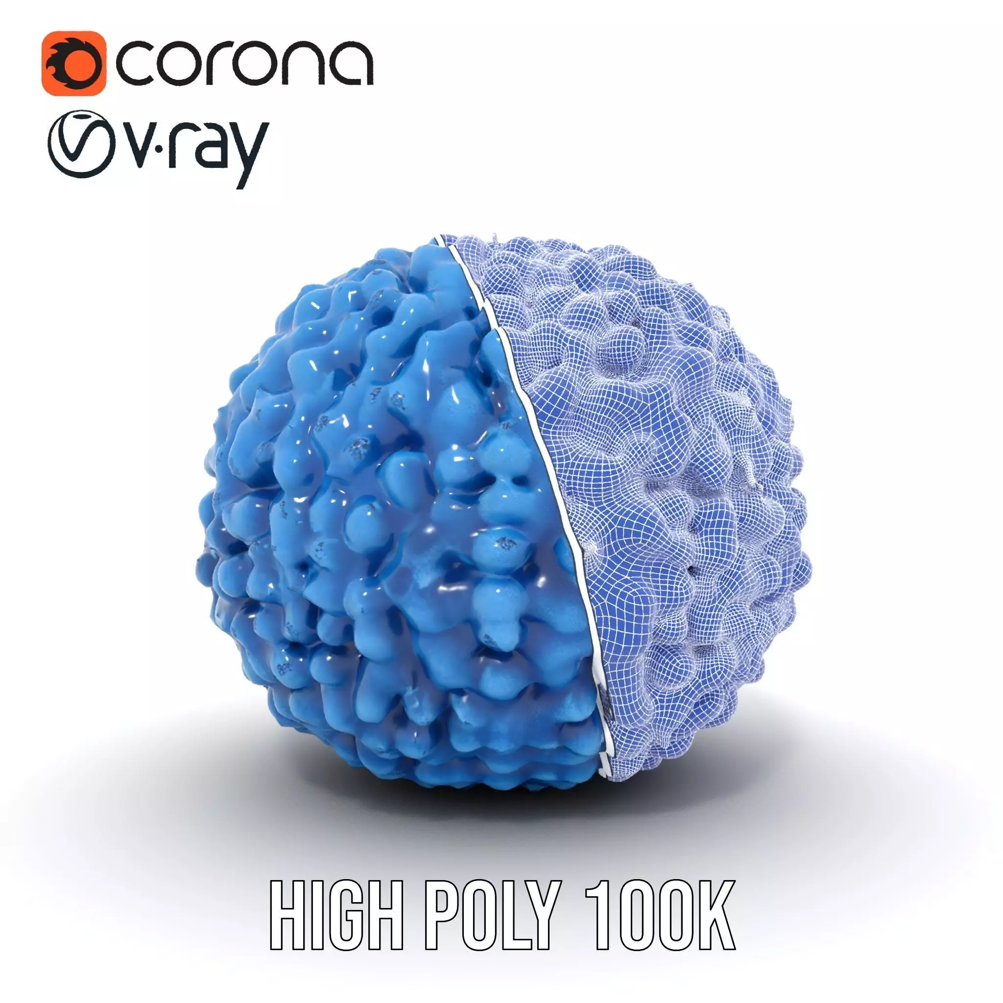 Azure Coral Sphere model pack Low-poly 3D model_33