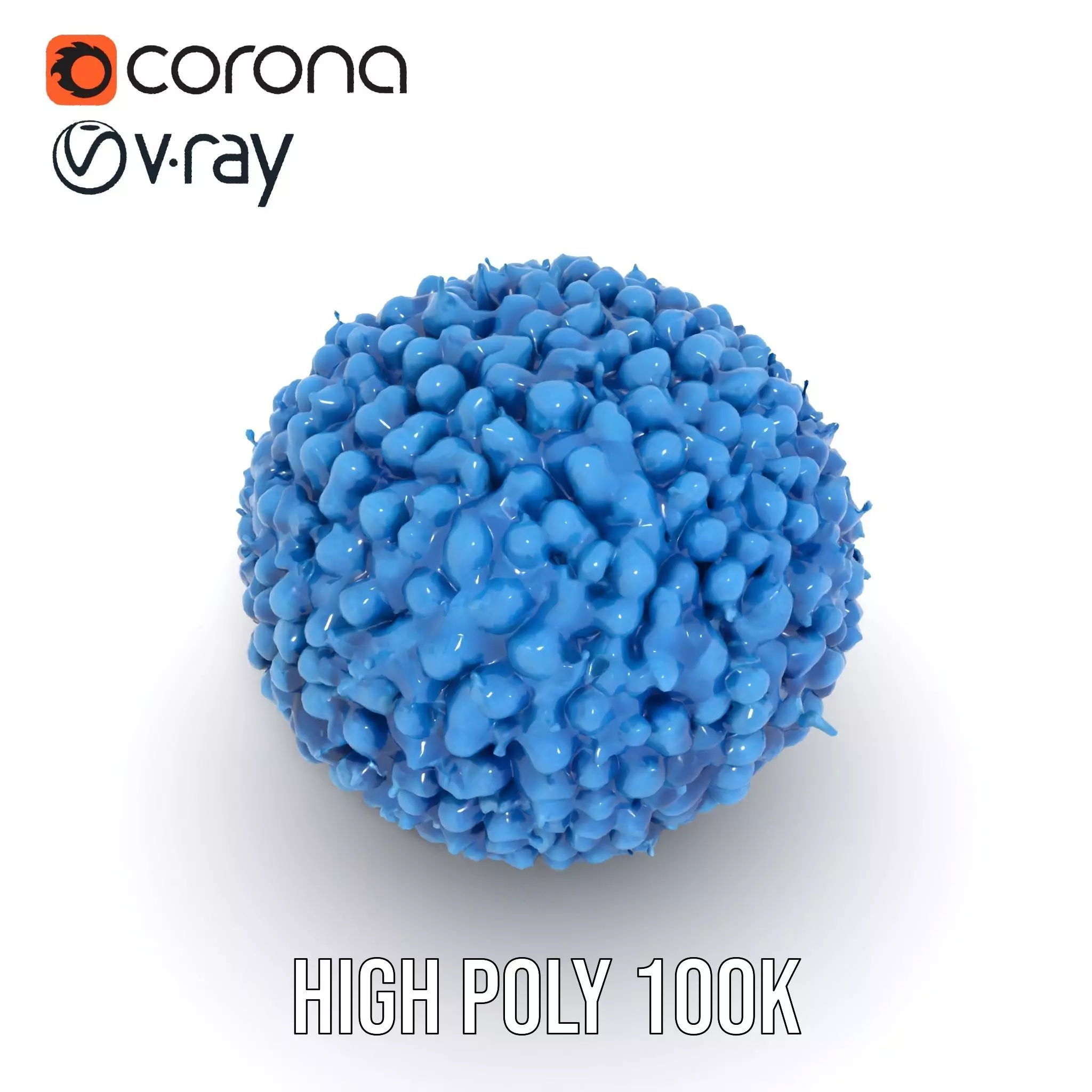 Azure Coral Sphere model pack Low-poly 3D model_18