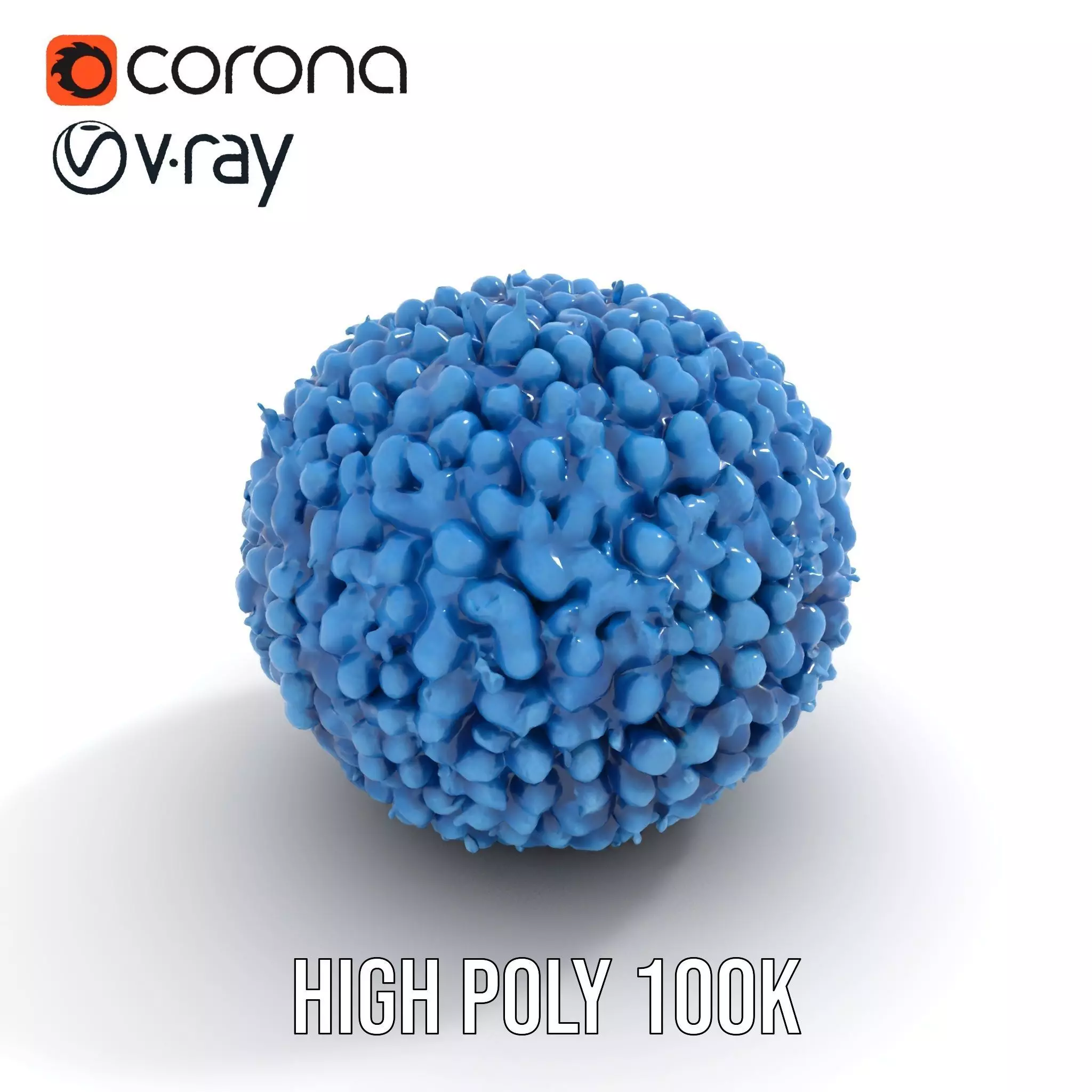Azure Coral Sphere model pack Low-poly 3D model_15