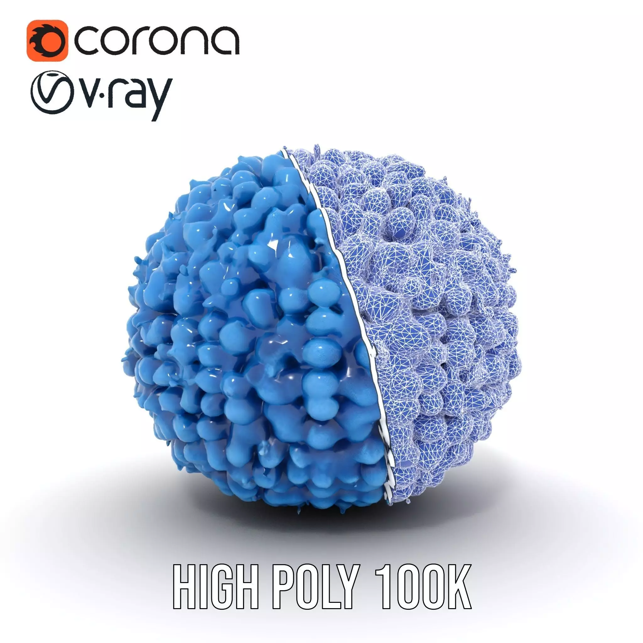 Azure Coral Sphere model pack Low-poly 3D model_26