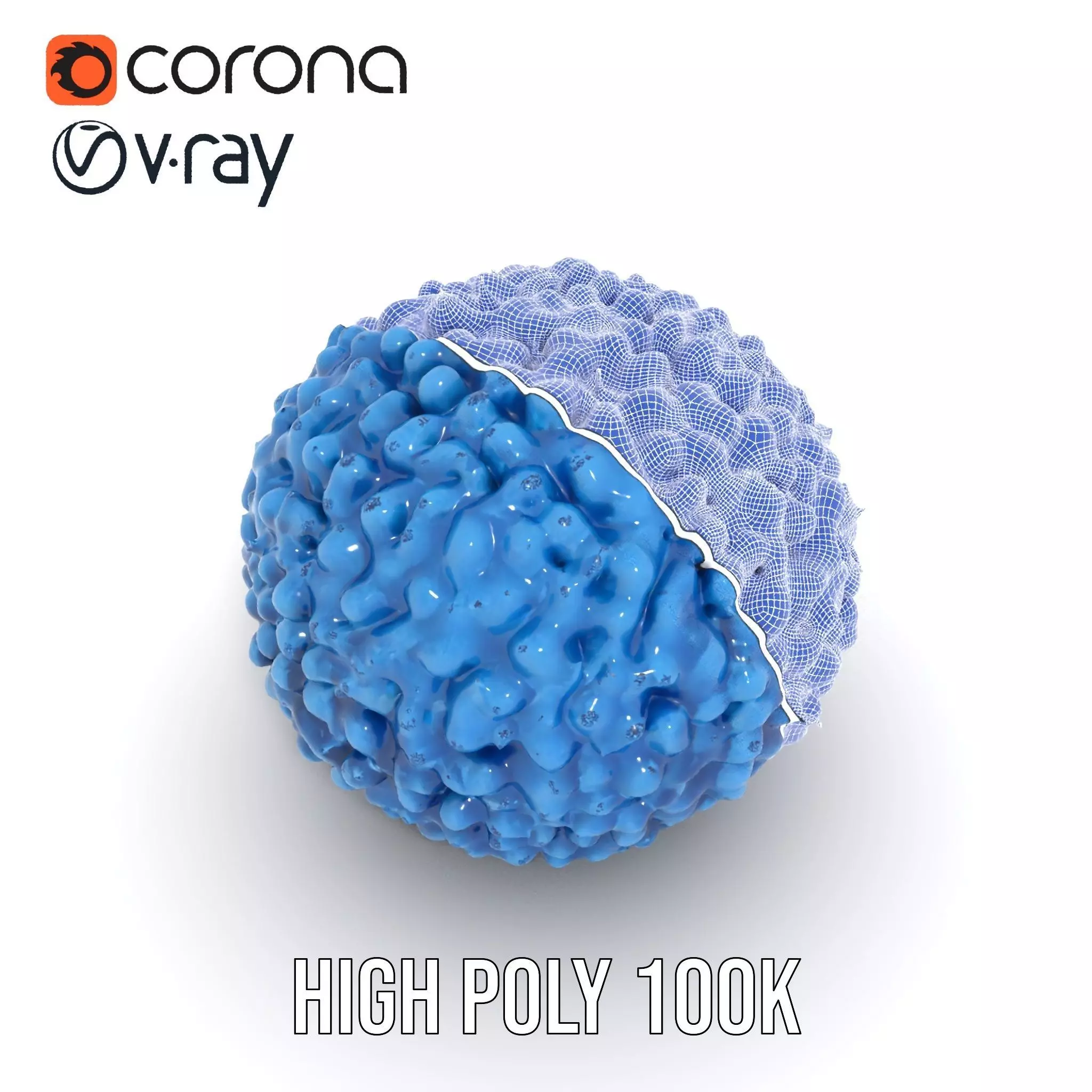 Azure Coral Sphere model pack Low-poly 3D model_34