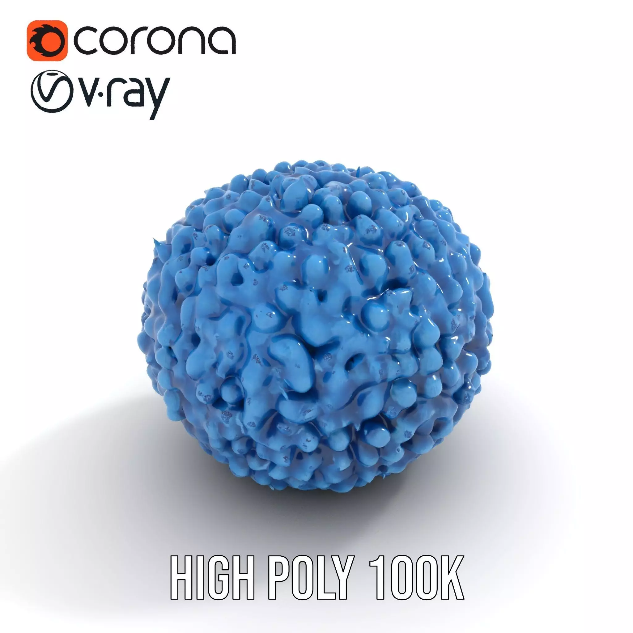 Azure Coral Sphere model pack Low-poly 3D model_23