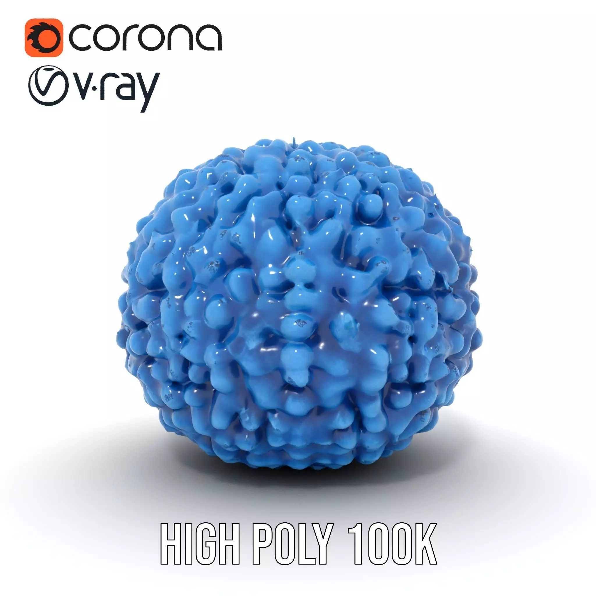 Azure Coral Sphere model pack Low-poly 3D model_28