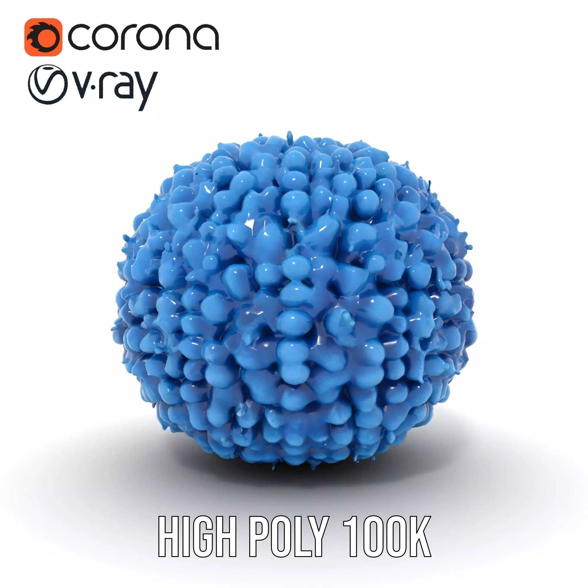 Azure Coral Sphere model pack Low-poly 3D model_5