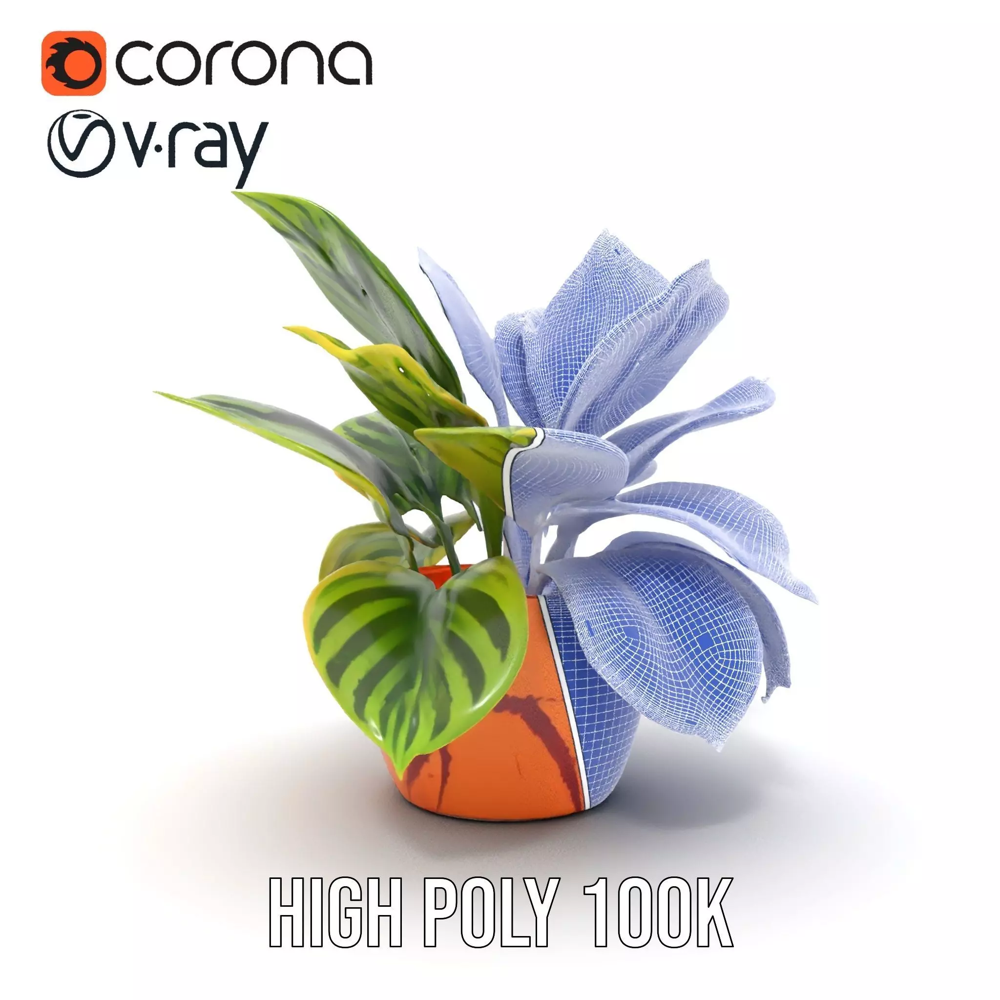 Vibrant Plant Pot model pack Low-poly 3D model_34