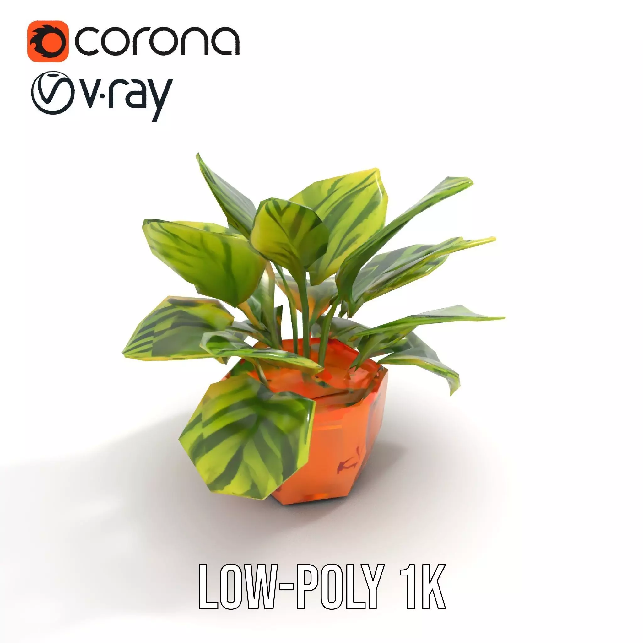 Vibrant Plant Pot model pack Low-poly 3D model_14