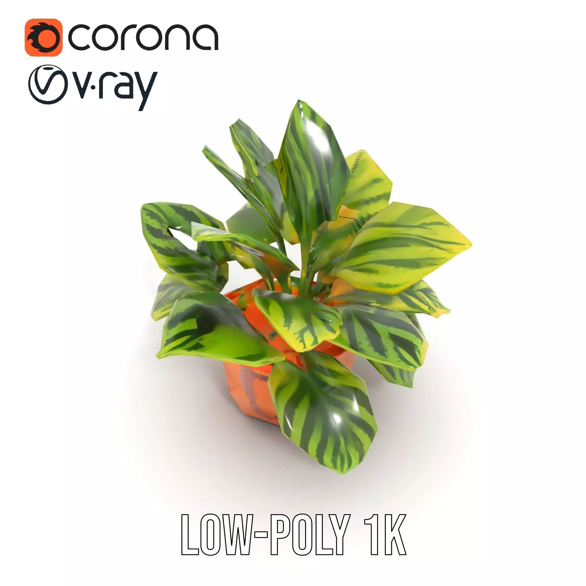 Vibrant Plant Pot model pack Low-poly 3D model_7