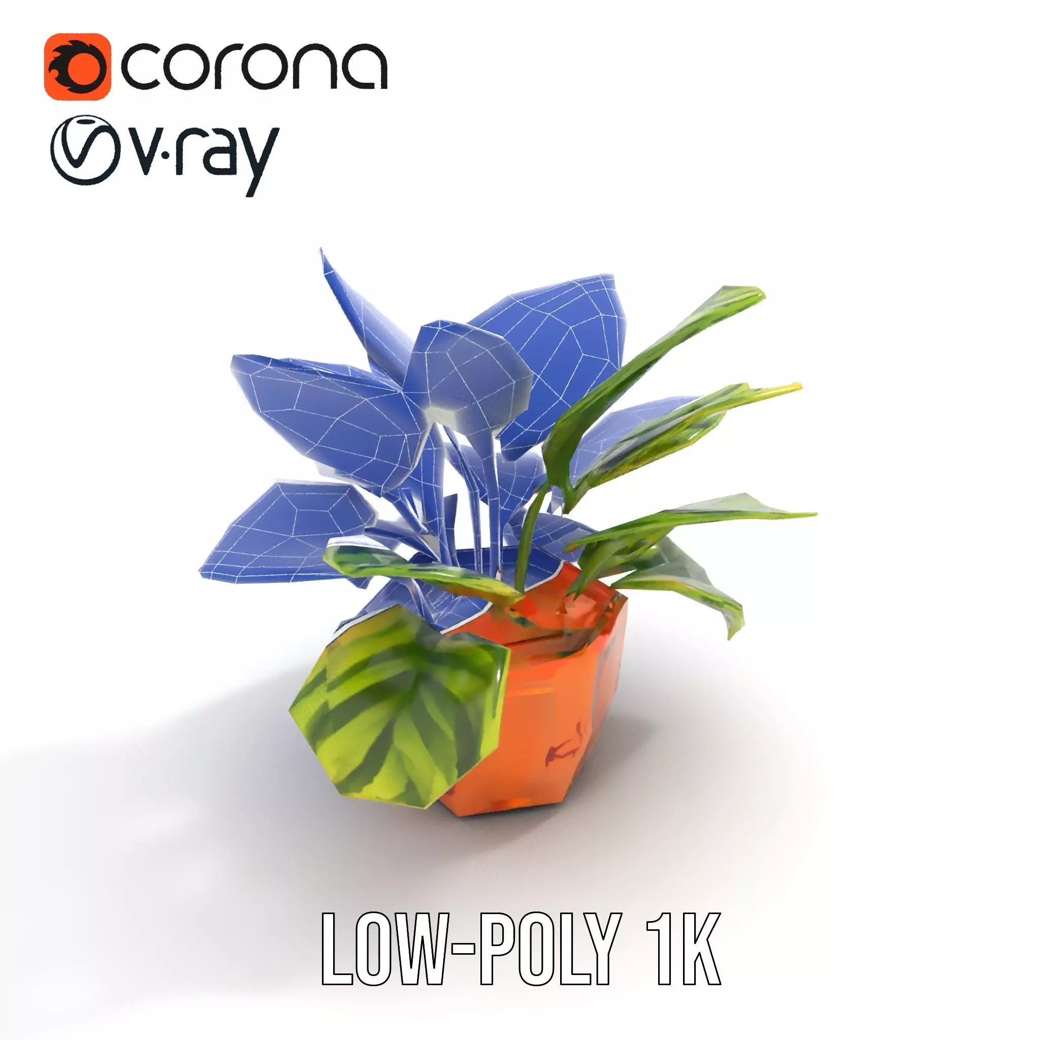 Vibrant Plant Pot model pack Low-poly 3D model_28