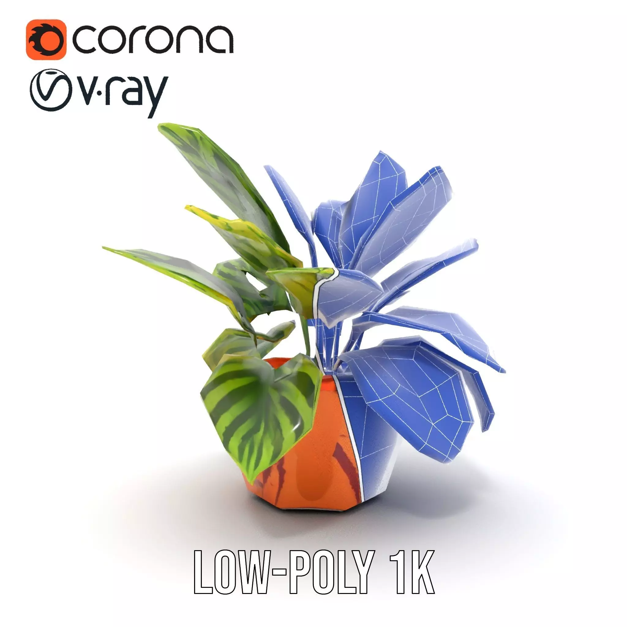 Vibrant Plant Pot model pack Low-poly 3D model_31