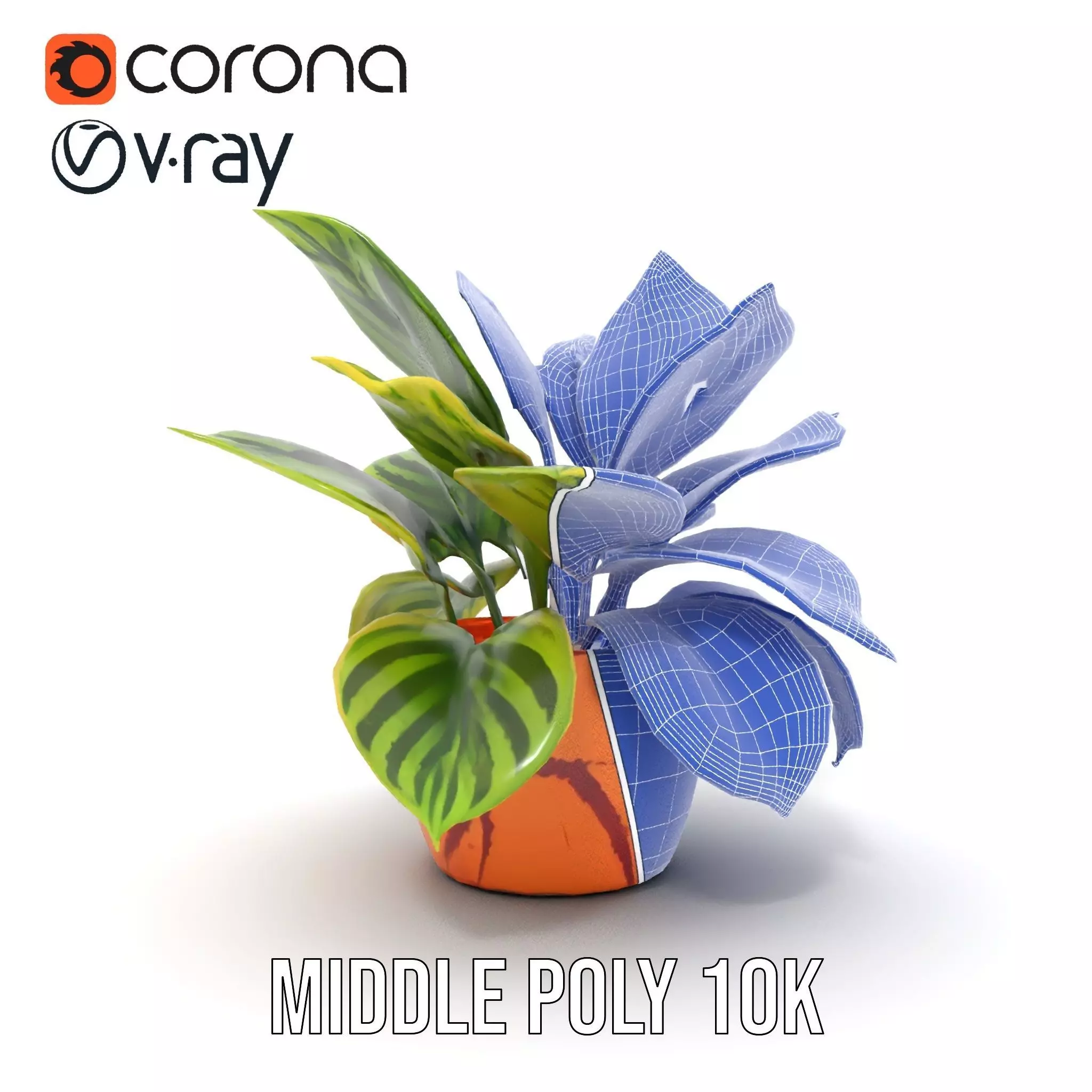 Vibrant Plant Pot model pack Low-poly 3D model_27