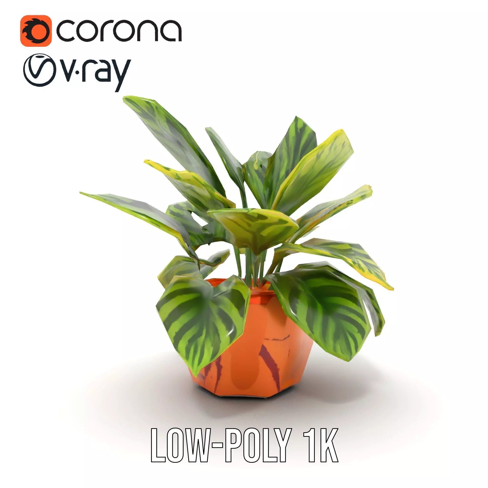 Vibrant Plant Pot model pack Low-poly 3D model_25