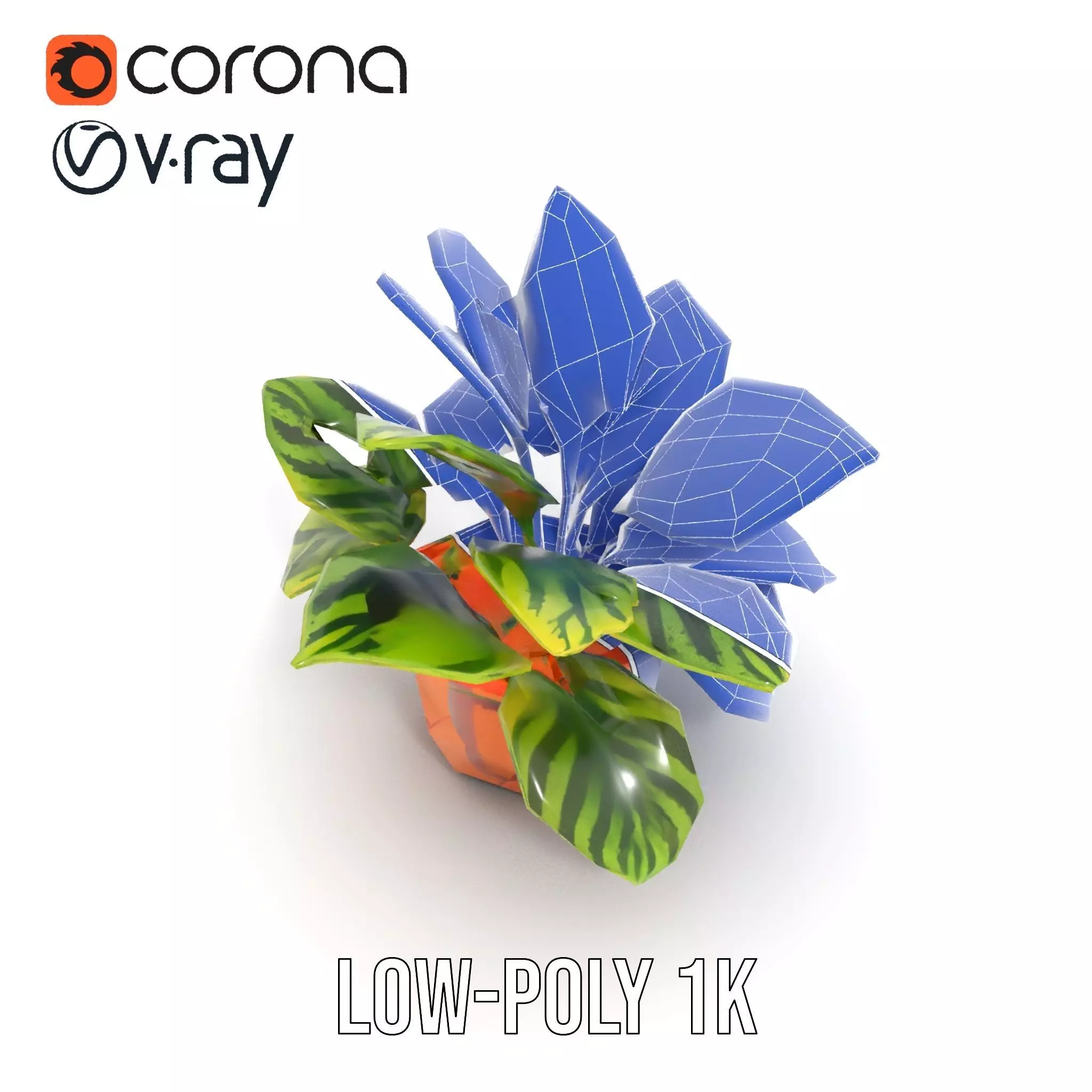 Vibrant Plant Pot model pack Low-poly 3D model_16