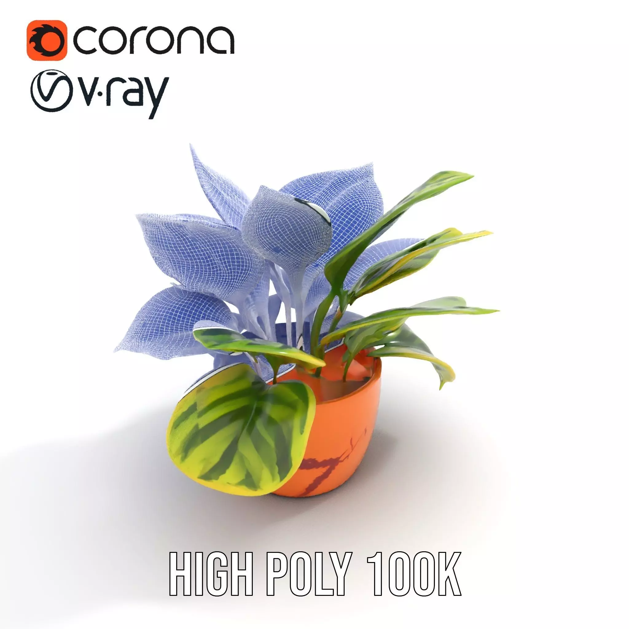 Vibrant Plant Pot model pack Low-poly 3D model_32
