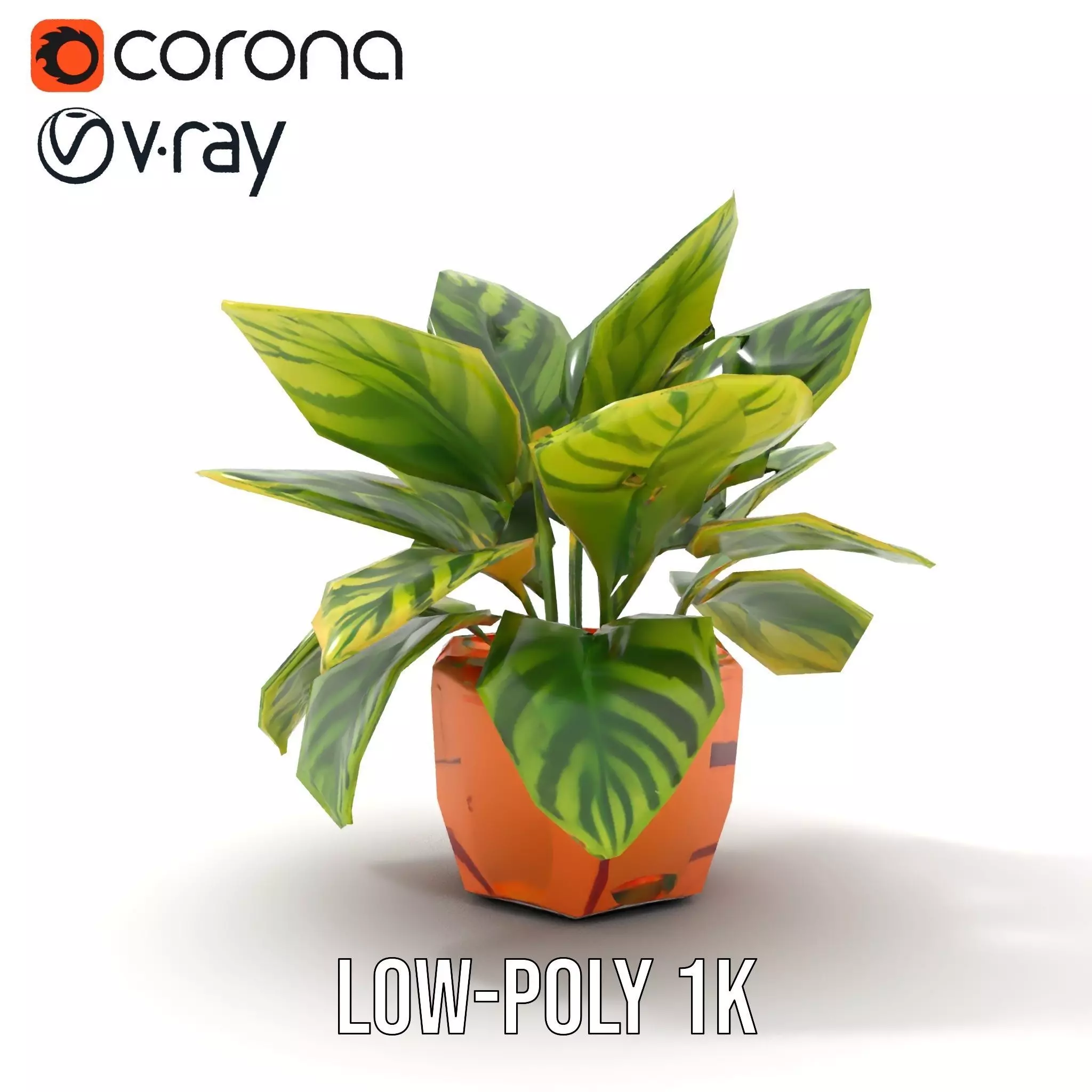 Vibrant Plant Pot model pack Low-poly 3D model_12