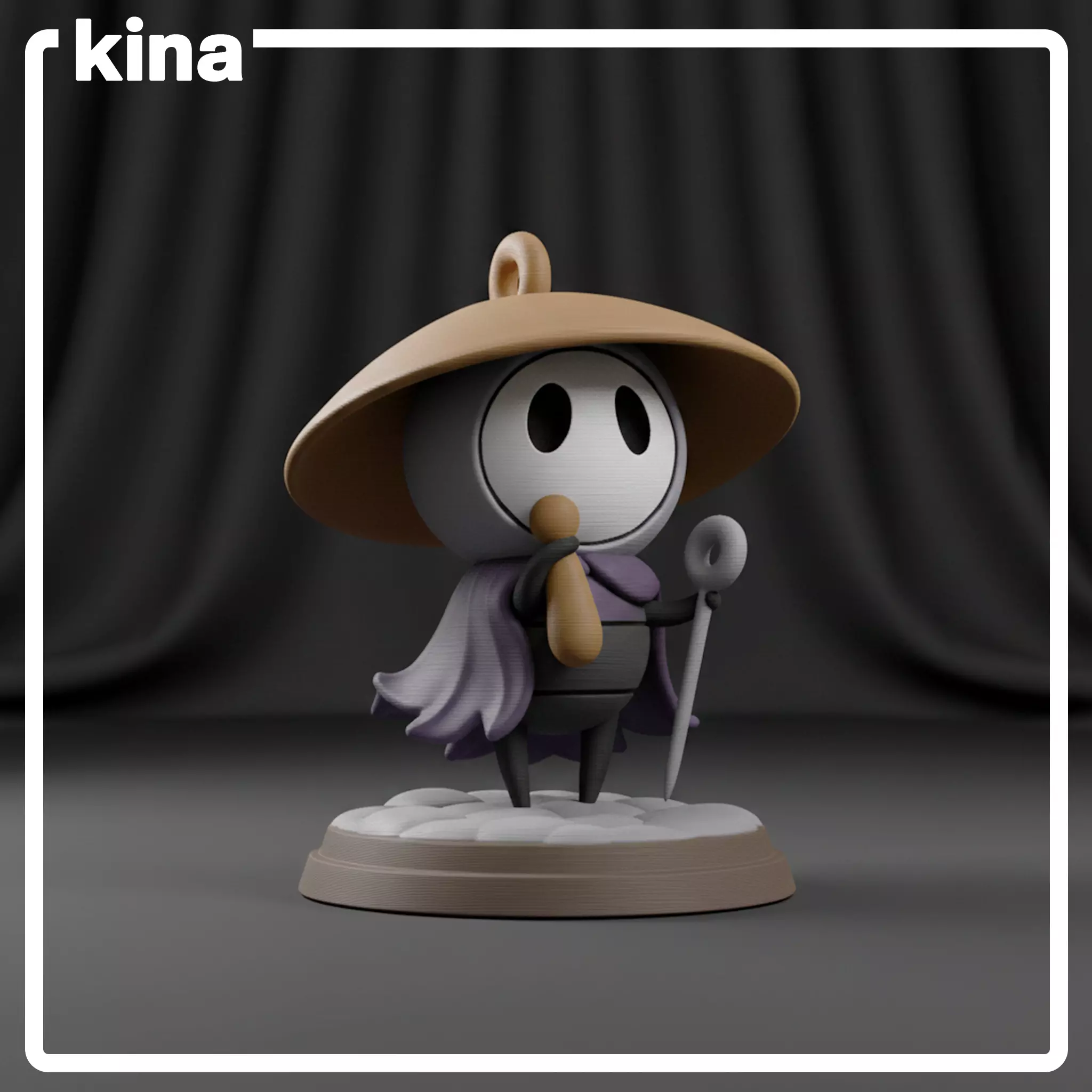 Sherma Hollow Knight Silksong figure 8cm and keychain 5cm 3D print model_0