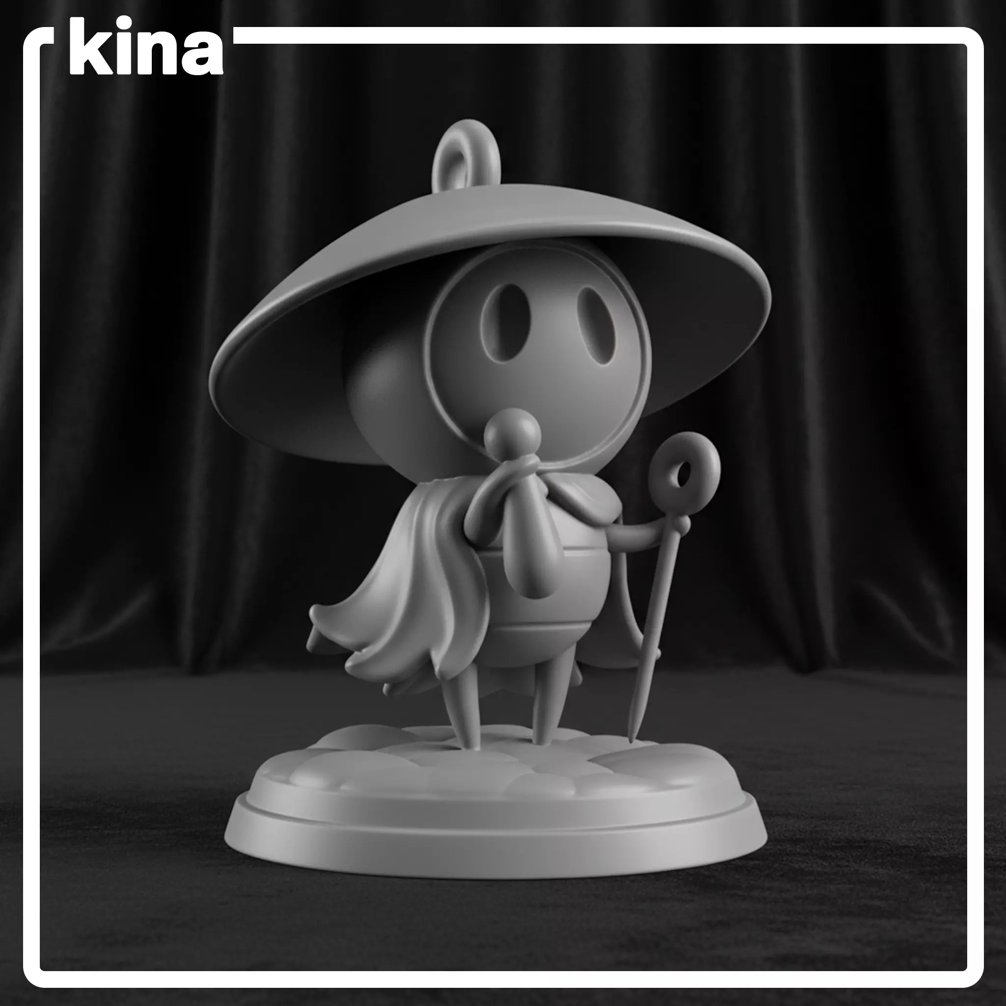 Sherma Hollow Knight Silksong figure 8cm and keychain 5cm 3D print model_1