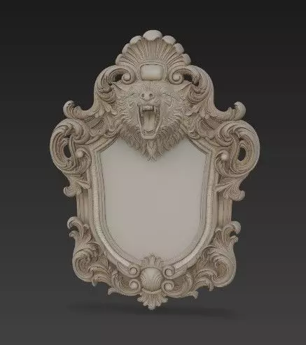 Animal Head Motif Strong Baroque 3D print model_24