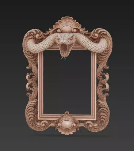 Animal Head Motif Strong Baroque 3D print model_14