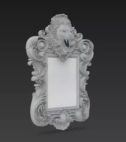 Animal Head Motif Strong Baroque 3D print model_8