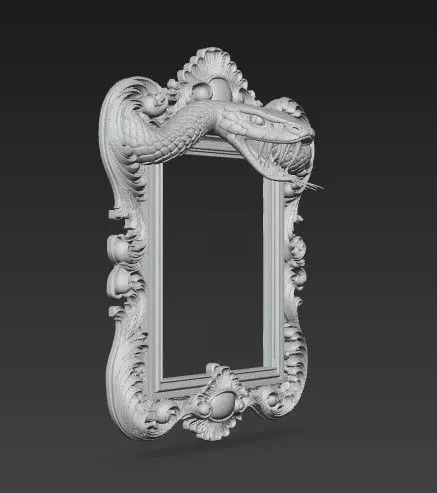 Animal Head Motif Strong Baroque 3D print model_16