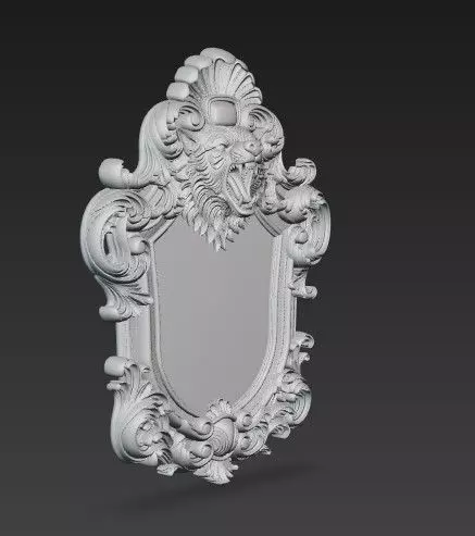 Animal Head Motif Strong Baroque 3D print model_3