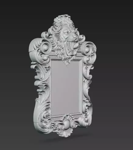 Animal Head Motif Strong Baroque 3D print model_9