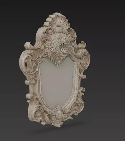 Animal Head Motif Strong Baroque 3D print model_2