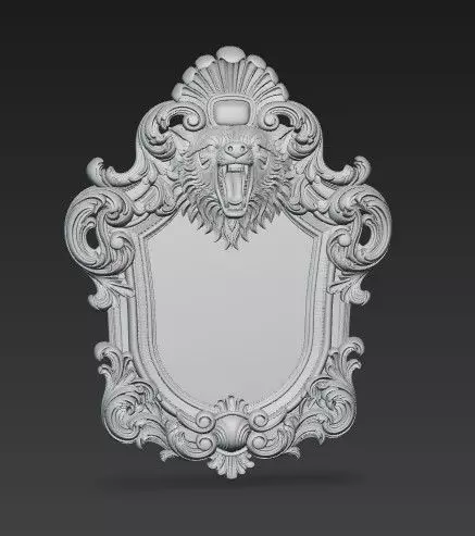 Animal Head Motif Strong Baroque 3D print model_4