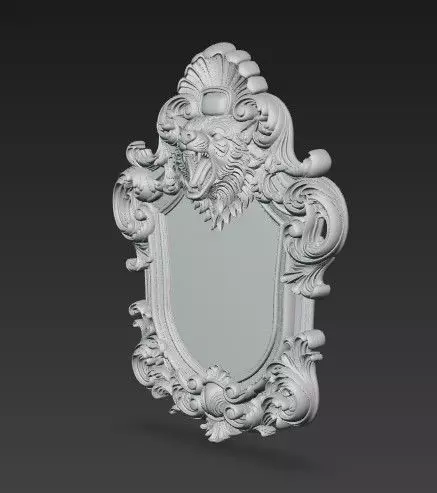 Animal Head Motif Strong Baroque 3D print model_5