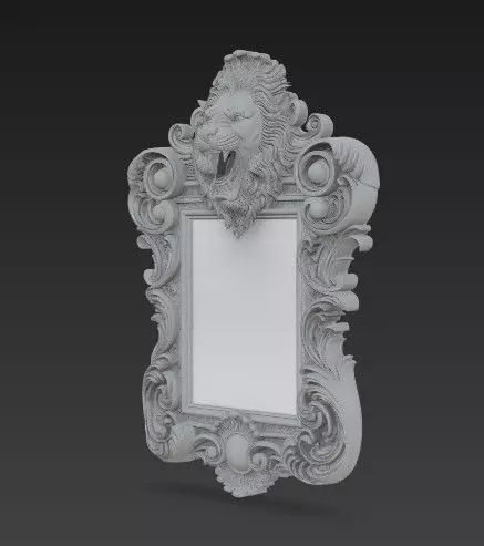 Animal Head Motif Strong Baroque 3D print model_6