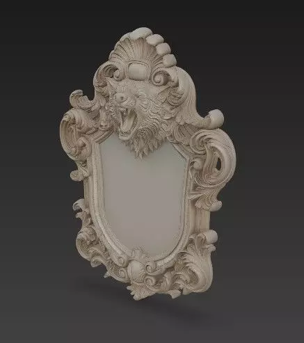 Animal Head Motif Strong Baroque 3D print model_23