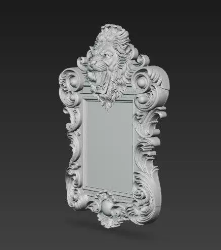 Animal Head Motif Strong Baroque 3D print model_11